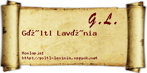 Göltl Lavínia névjegykártya